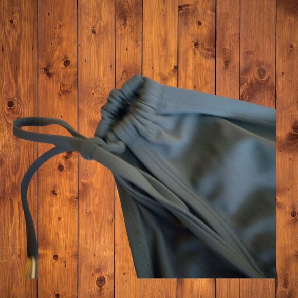 Time and Tru Women's Medium (8-10) Green Bikini Bottom Ruched Back Side Ties - Picture 2 of 4